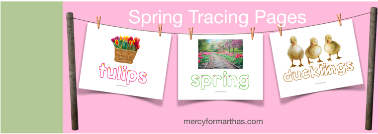 FREE Spring Tracing Pages